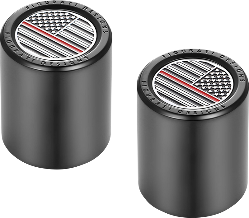 FIGURATI DESIGNS Docking Covers - American Flag - Red Line - Short - Black FD75-DC-2530-BK