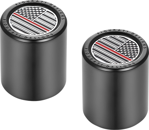 FIGURATI DESIGNS Docking Covers - American Flag - Red Line - Short - Black FD75-DC-2530-BK