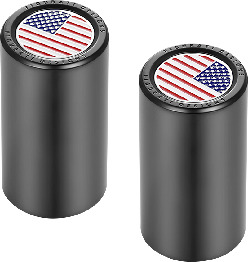 FIGURATI DESIGNS Docking Covers - American Flag - Long - Black FD21-DC-2545-BK