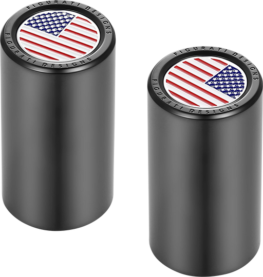 FIGURATI DESIGNS Docking Covers - American Flag - Long - Black FD21-DC-2545-BK