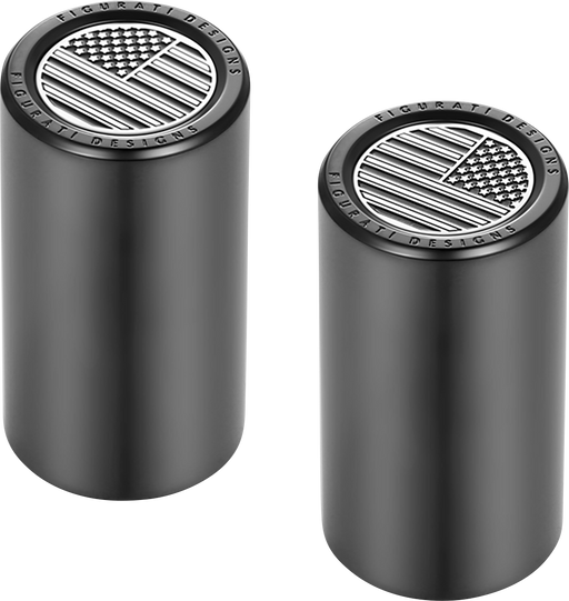 FIGURATI DESIGNS Docking Covers - American Flag - Long - Contrast Cut - Black FD26-DC-2545-BK