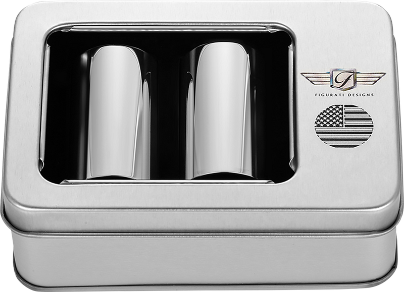 FIGURATI DESIGNS Docking Covers - American Flag - Long - Contrast Cut - Silver FD26-DC-2545-SS