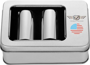 FIGURATI DESIGNS Docking Covers - American Flag - Long - Silver FD20-DC-2545-SS