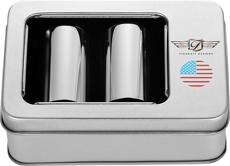 FIGURATI DESIGNS Docking Covers - American Flag - Long - Silver FD20-DC-2545-SS