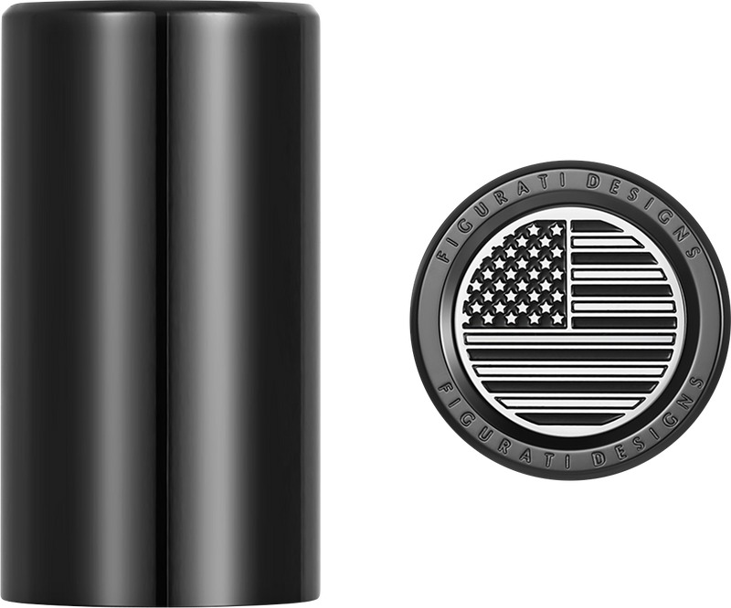 FIGURATI DESIGNS Docking Covers - American Flag - Long - Contrast Cut - Black FD26-DC-2545-BK