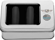 FIGURATI DESIGNS Docking Covers - American Flag - Blue Line - Long - Black FD71-DC-2545-BK