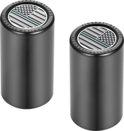 FIGURATI DESIGNS Docking Covers - American Flag - Green Line - Long - Black FD72-DC-2545-BK