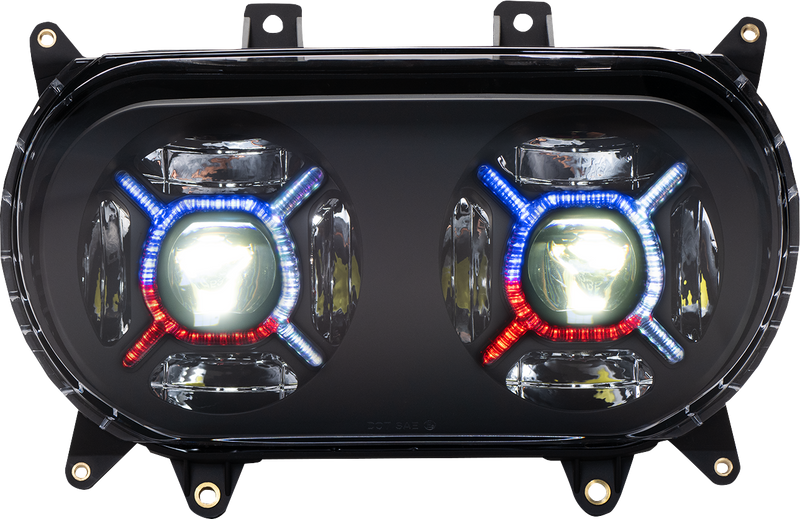 CUSTOM DYNAMICS ProGlow Double-X Led Headlights For RoadGlide 2015-2024