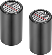 FIGURATI DESIGNS Docking Covers - American Flag - Red Line - Long - Black FD73-DC-2545-BK