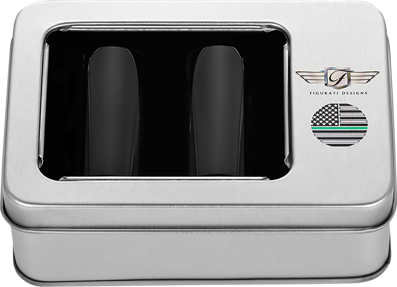 FIGURATI DESIGNS Docking Covers - American Flag - Green Line - Long - Black FD72-DC-2545-BK