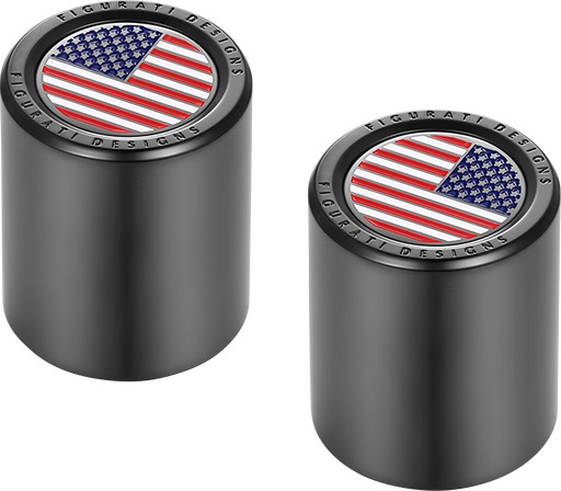 FIGURATI DESIGNS Docking Covers - American Flag - Black FD21-DC-2730-BK