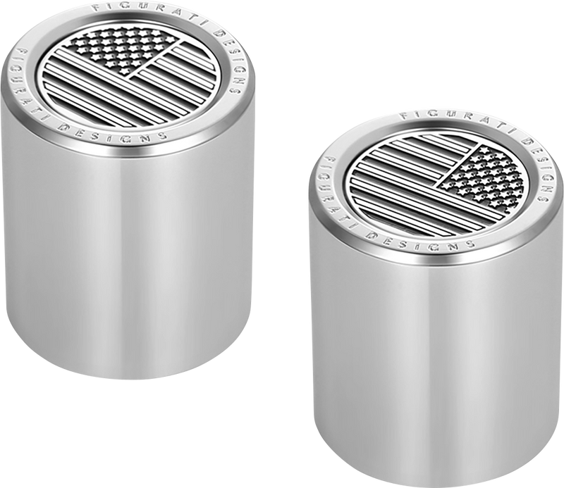 FIGURATI DESIGNS Docking Covers - American Flag - Silver FD26-DC-2730-SS