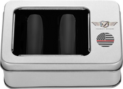 FIGURATI DESIGNS Docking Covers - American Flag - Red Line - Long - Black FD73-DC-2545-BK