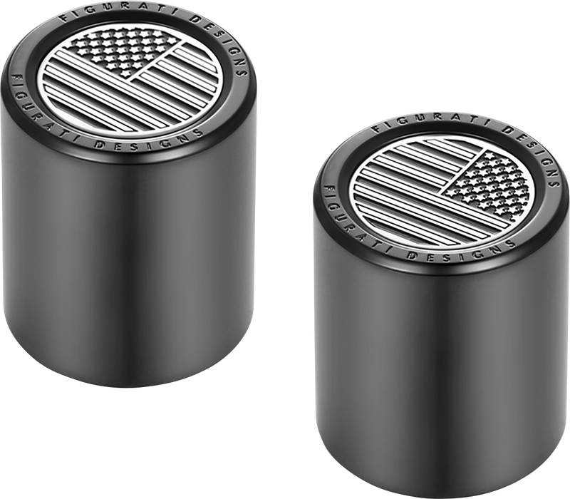 FIGURATI DESIGNS Docking Covers - American Flag - Black FD26-DC-2730-BK
