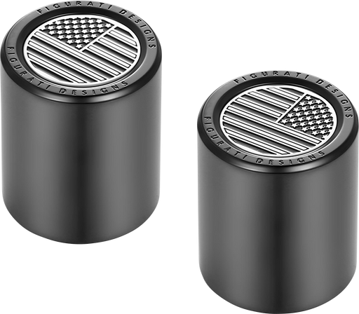 FIGURATI DESIGNS Docking Covers - American Flag - Black FD26-DC-2730-BK