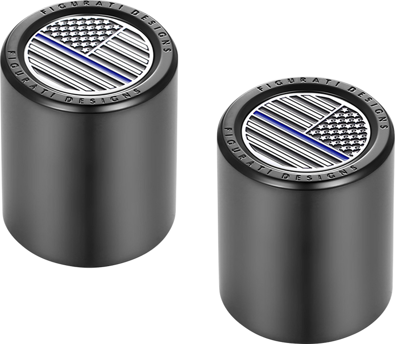 FIGURATI DESIGNS Docking Covers - American Flag - Contrast Cut - Black FD71-DC-2730-BK