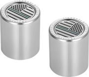 FIGURATI DESIGNS Docking Covers - American Flag - Contrast Cut - Silver FD72-DC-2730-SS