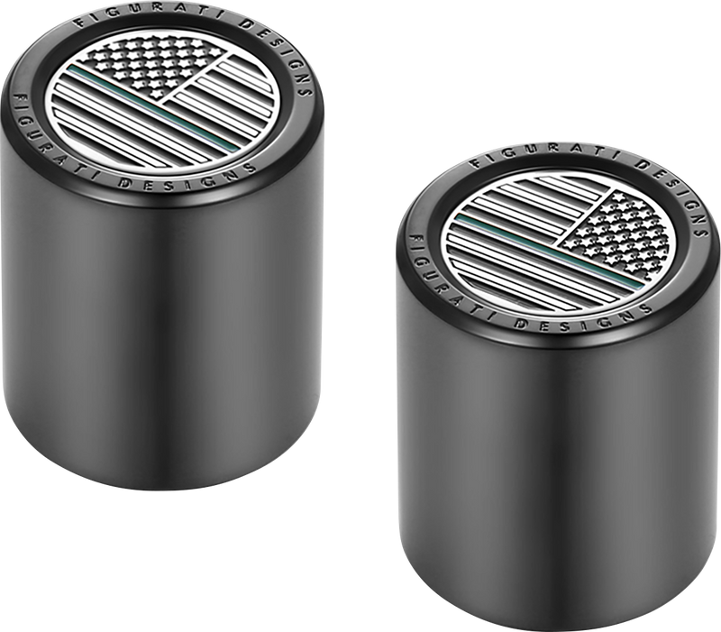 FIGURATI DESIGNS Docking Covers - American Flag - Contrast Cut - Black FD72-DC-2730-BK