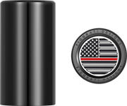 FIGURATI DESIGNS Docking Covers - American Flag - Red Line - Long - Black FD73-DC-2545-BK