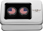 FIGURATI DESIGNS Docking Covers - American Flag - Black FD21-DC-2730-BK