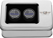 FIGURATI DESIGNS Docking Covers - American Flag - Contrast Cut - Black FD71-DC-2730-BK