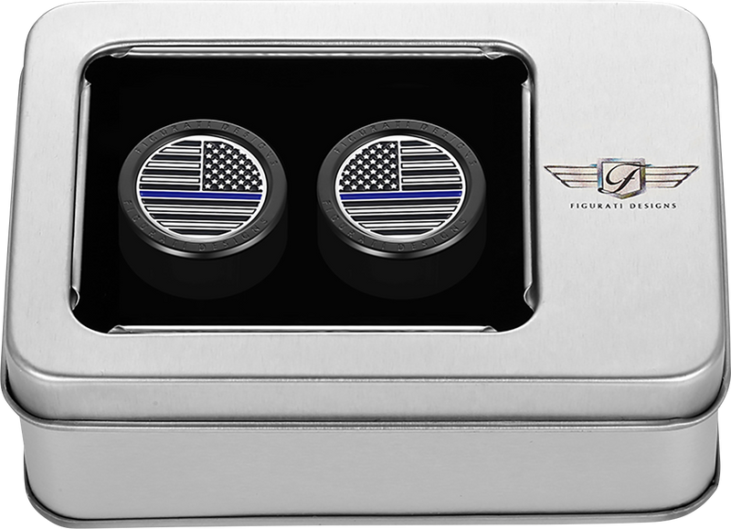 FIGURATI DESIGNS Docking Covers - American Flag - Contrast Cut - Black FD71-DC-2730-BK