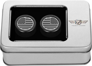 FIGURATI DESIGNS Docking Covers - American Flag - Black FD26-DC-2730-BK