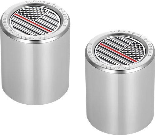 FIGURATI DESIGNS Docking Covers - American Flag - Contrast Cut - Silver FD73-DC-2730-SS