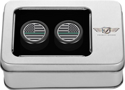 FIGURATI DESIGNS Docking Covers - American Flag - Contrast Cut - Black FD72-DC-2730-BK