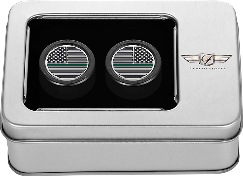 FIGURATI DESIGNS Docking Covers - American Flag - Contrast Cut - Black FD72-DC-2730-BK