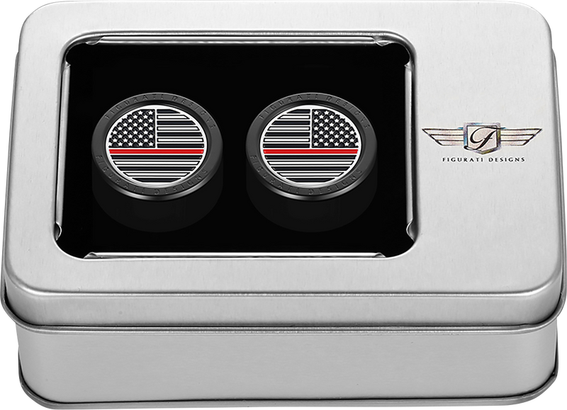 FIGURATI DESIGNS Docking Covers - American Flag - Contrast Cut - Black FD75-DC-2730-BK