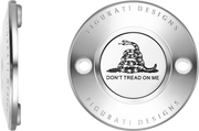 FIGURATI DESIGNS Timing Cover - 2 Hole - Don't Tread on Me - Stainless Steel FD40-TC-2H-SS