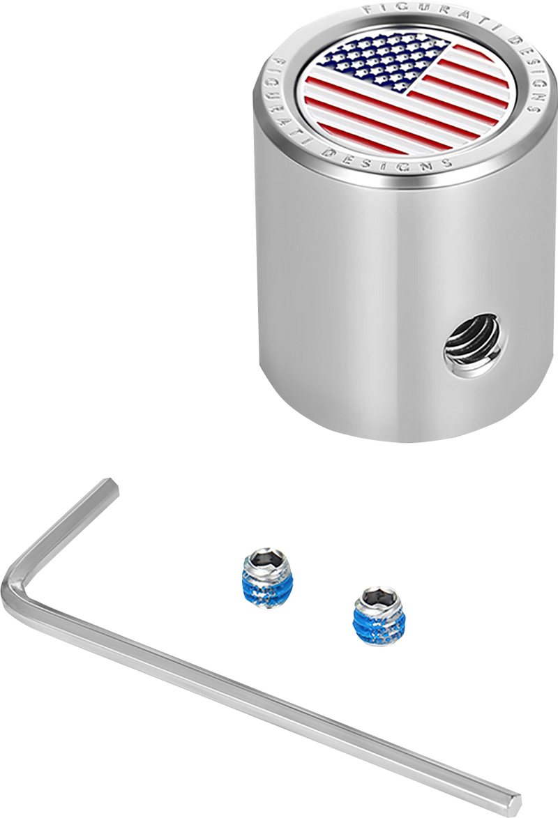 FIGURATI DESIGNS Heel-Toe Shifter Cover - American Flag - Red/White/Blue FD20-HTSC-SS