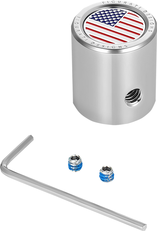 FIGURATI DESIGNS Heel-Toe Shifter Cover - American Flag - Red/White/Blue FD20-HTSC-SS