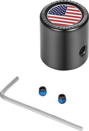 FIGURATI DESIGNS Heel-Toe Shifter Cover - American Flag - Red/White/Blue/Black FD21-HTSC-BLK