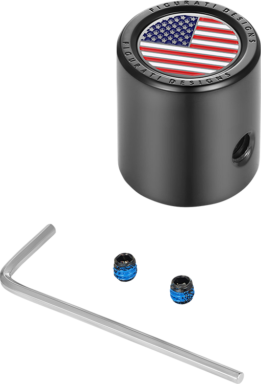 FIGURATI DESIGNS Heel-Toe Shifter Cover - American Flag - Red/White/Blue/Black FD21-HTSC-BLK