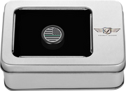 FIGURATI DESIGNS Heel-Toe Shifter Cover - Green Line American Flag - Black FD72-HTSC-BLK