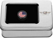 FIGURATI DESIGNS Heel-Toe Shifter Cover - American Flag - Red/White/Blue/Black FD21-HTSC-BLK