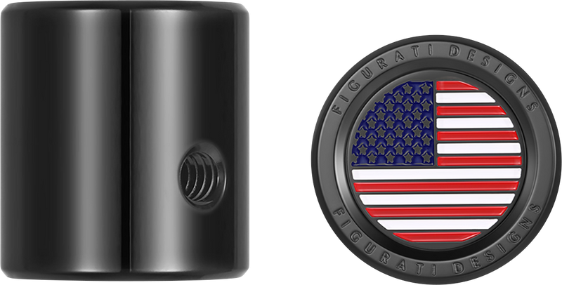 FIGURATI DESIGNS Heel-Toe Shifter Cover - American Flag - Red/White/Blue/Black FD21-HTSC-BLK