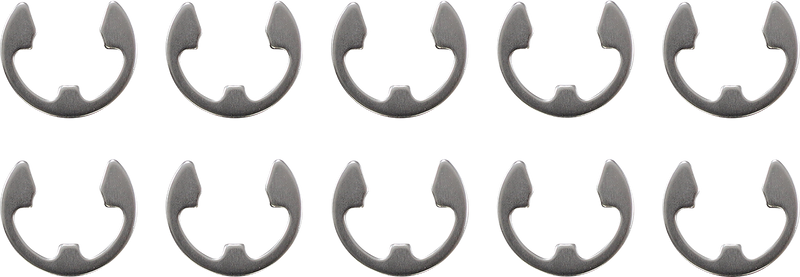 DRAG SPECIALTIES Replacement Rear Axle 3/64" Retainer Nut Clip - Chrome - 10-Pack