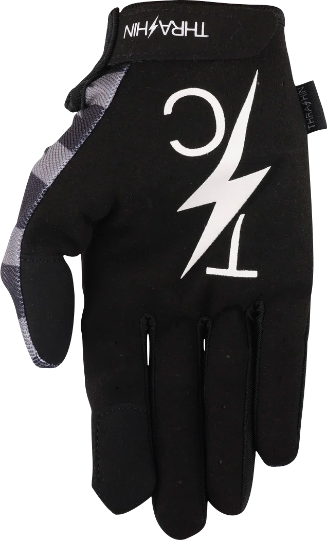 THRASHIN SUPPLY CO. Stars & Bolts Stealth Gloves - Black/Gray - XL