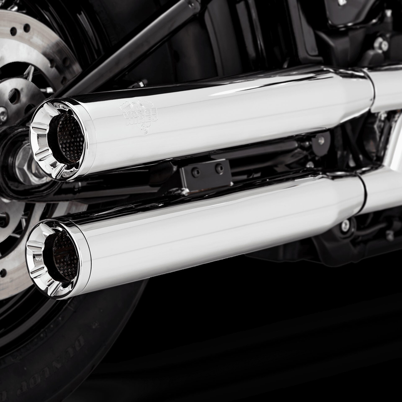 VANCE & HINES Eliminator 300 Slip-On Mufflers - Chrome - '18-'22 SOFTAIL MODELS