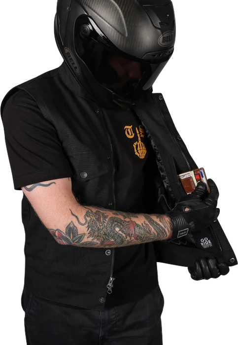 THRASHIN SUPPLY CO. Nightrider v2 Riding Vest - Black - Medium