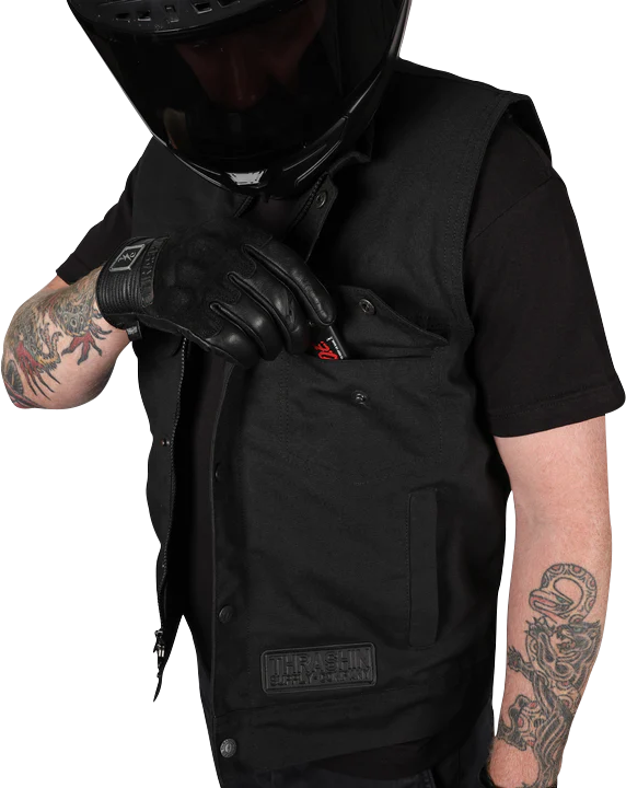 THRASHIN SUPPLY CO. Nightrider v2 Riding Vest - Black - 3XL