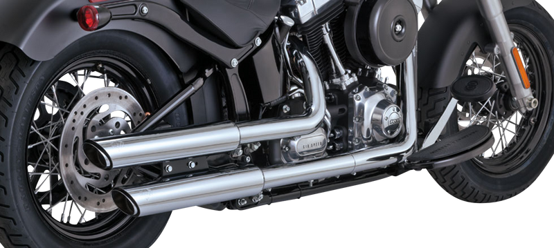 VANCE & HINES 3" Twin Slash Slip-On Muffler - Chrome - 2010-2017 SOFTAIL MODELS