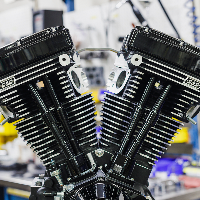 S&S CYCLE V124 Series Black Edition Long Block Engine without Induction/Ignition