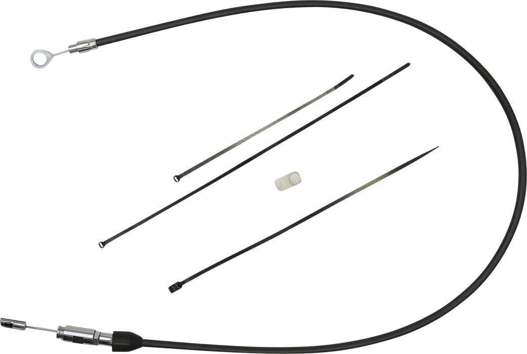 DRAG SPECIALTIES Quick Connect Clutch Cable - Upper - 48" - Black/Chrome - FL/FX '21-'23