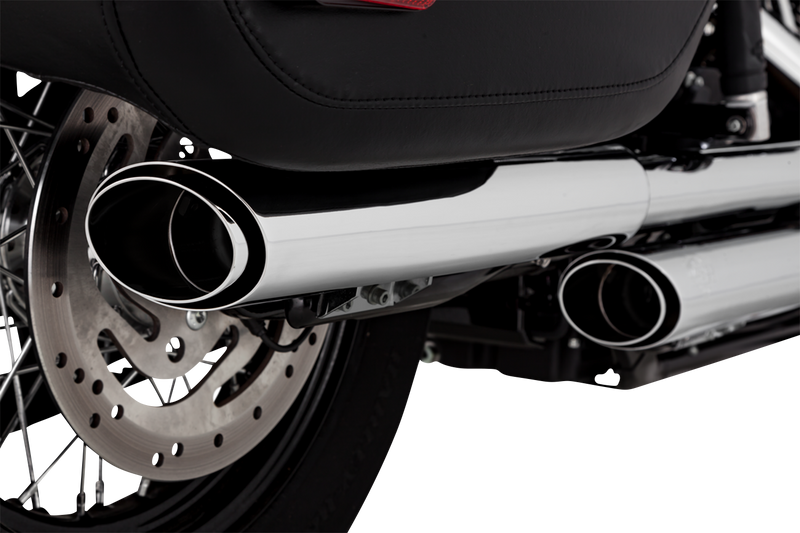 VANCE & HINES 3" Twin Slash Slip-On Muffler - Chrome - 2018-2023 SOFTAIL MODELS