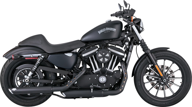 VANCE & HINES 3" Twin Slash Slip-On Mufflers - Black - 2014-2021 SPORTSTER MODELS