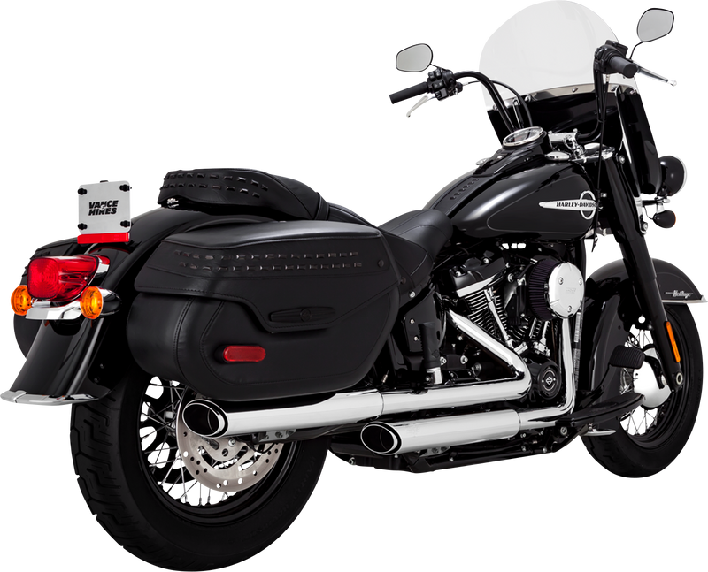 VANCE & HINES 3" Twin Slash Slip-On Muffler - Chrome - 2018-2023 SOFTAIL MODELS